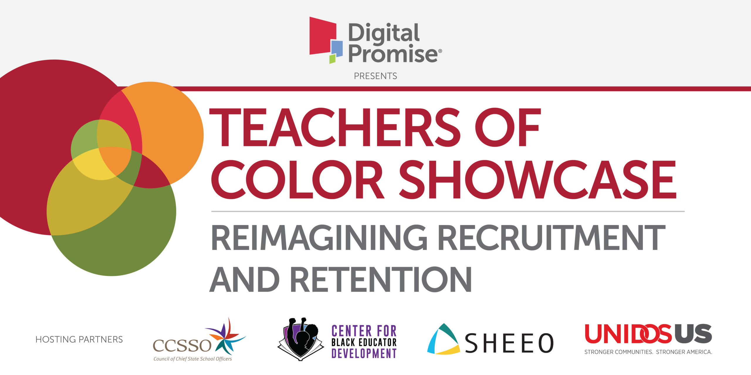 Color event logo for Teachers of Color Showcase with new DP Logo