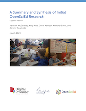 The cover image of the OpenSciEd report