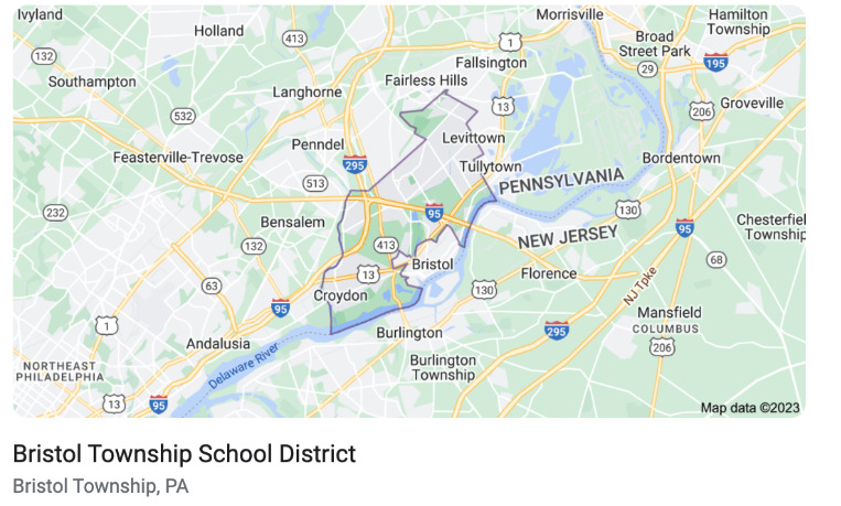 Map of Bristol Township School District