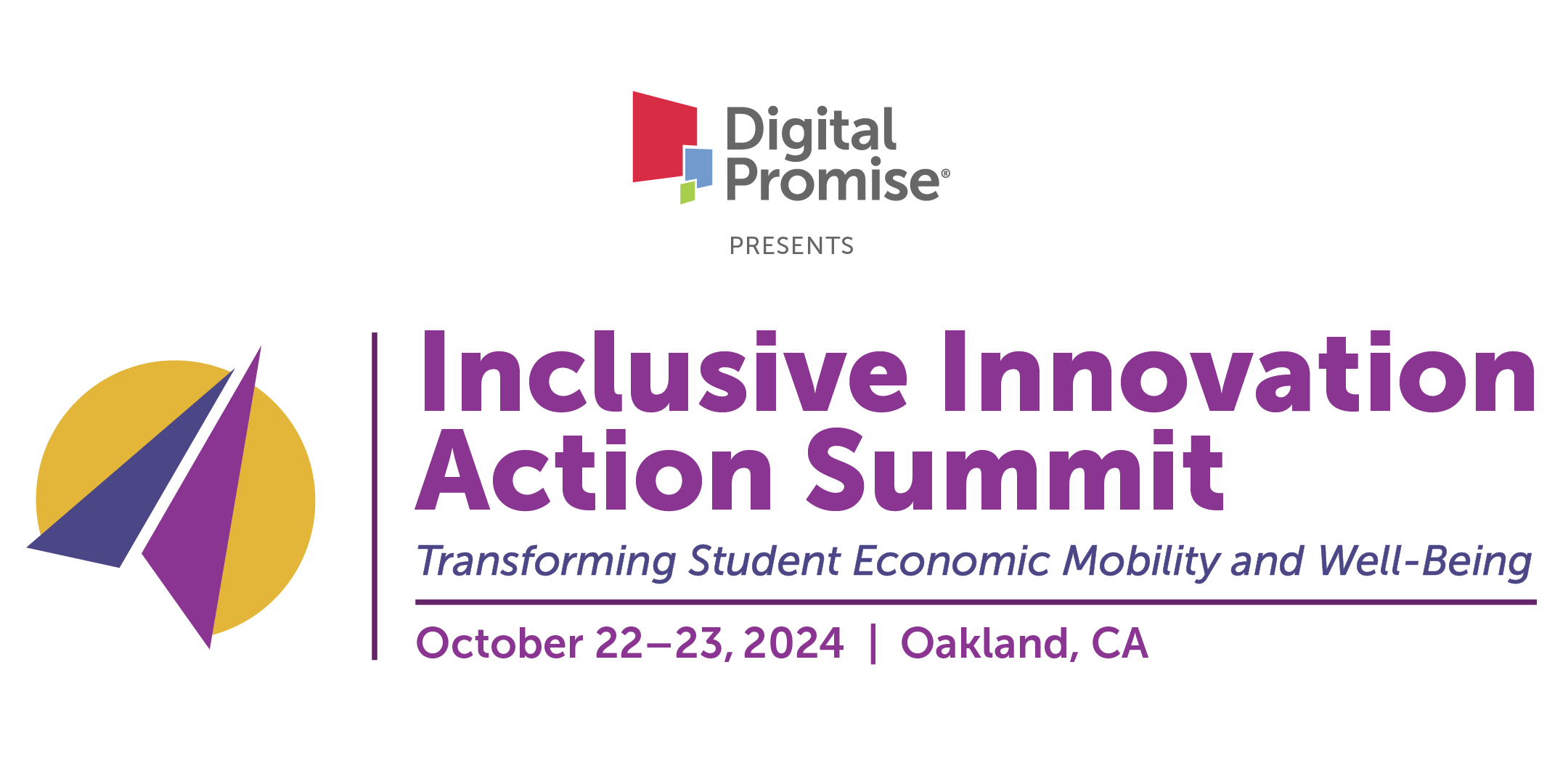 The Inclusive Innovation Action Summit logo and event information.