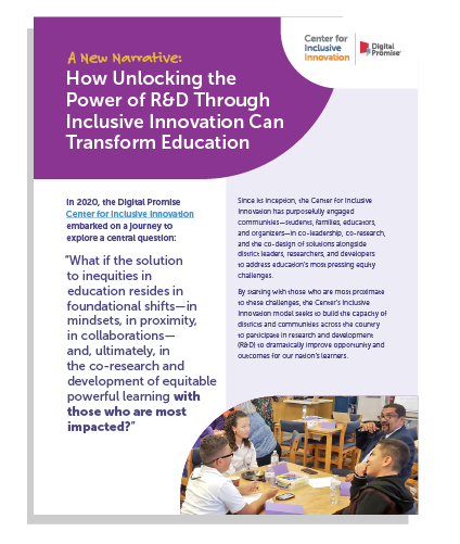 How Unlocking the Power of R&D Through Inclusive Innovation Can Transform Education- Report executive summary image