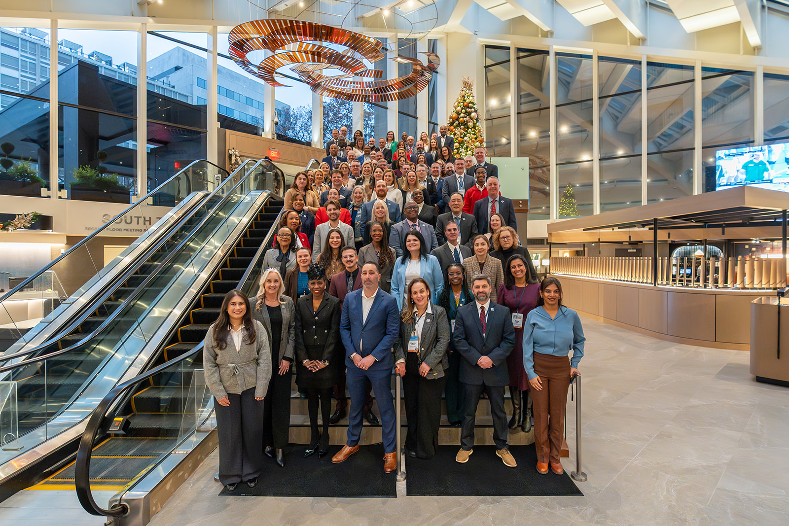 Attendees of the League’s 2025 Policy to Action Summit in Washington, DC, pose together on the stairs.
