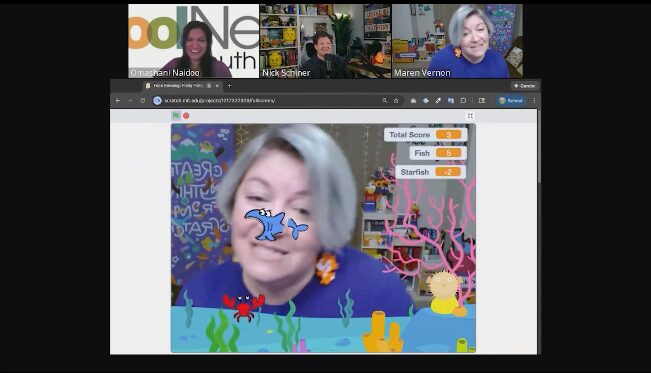A screenshot of the presenters on a webinar