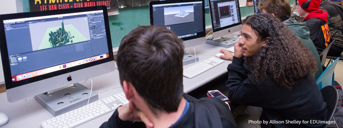 Students practice digital animation in Skyline High School’s Computer Science and Technology Pathway.